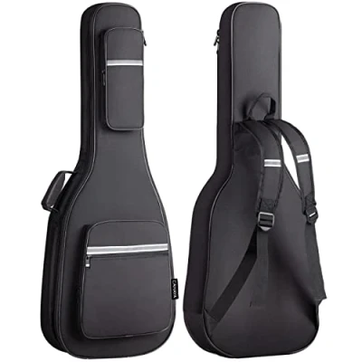 Bild av CAHAYA fodral för elgitarr, högkvalitativ vadderad Gig väska ca. 12 mm stoppning med reflekterande remsor, svart CY0201, svart, Rembourrage de mm, Modern