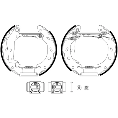Bild av TEXTAR Shoe Kit Pro 84057402 de freins, freins à tambours avec cylindre roue, élément d&#039;ajustage SMART: Fortwo II Coupe, I Coupe
