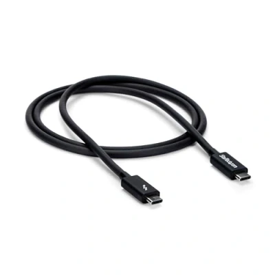 Bild av StarTech.com 1 m passiv Thunderbolt 3 kabel, 20 Gbps, 100 W PD, 4K video, kompatibel med USB4/DP Alt Mode, 4, USB 3.2/Typ C (TBLT3MM1M)