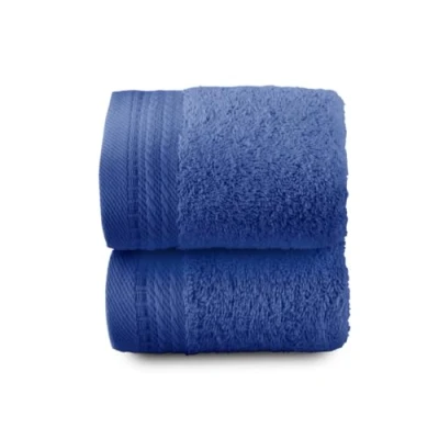Bild av Top Towel Premium stora badhanddukar 2 ansiktshanddukar eller bidé 30 x 50 cm 100% bomull 600 gram blå
