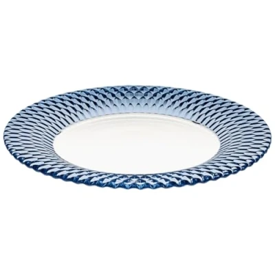 Bild av Villeroy och Boch Boston col. Bordstablett blå, fint utformad, snygg mattallrik med blå accent, kristallglas