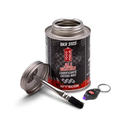 Bild av 1000 Miglia BKR 3103 All Weather Lube Bike Chain, for Conditions, In One Can, Brush included 240 ml Can