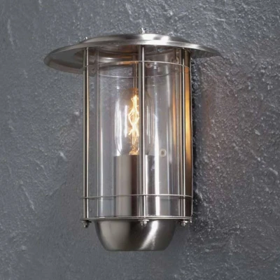 Bild av Konstsmide Utomhusvägglampa TRENTO, designad i rostfritt stål