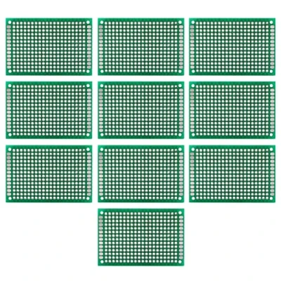 Bild av Garosa 10st 4x6cm dubbelsidig prototyp PCB universal kretskort för DIY lödning och elektroniskt projekt