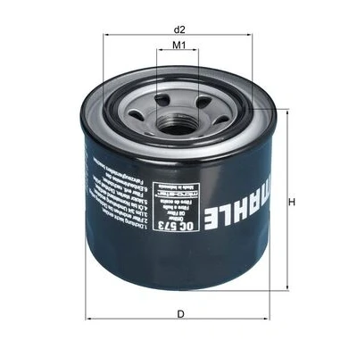 Bild av MAHLE ORIGINAL OC 573 Filtre à huile avec un clapet de non retour vissé