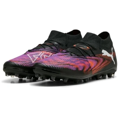 Bild av Puma Future 8 Match MG Fotbollsskor fasta dobbar, Storlek: 41, Black/white/glowing red Textil/syntet