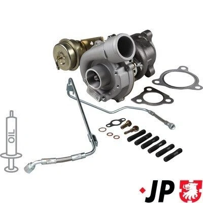 Bild av JP GROUP 1117801710 Turbocompresseur à gaz d&#039;échappement y compris Jeu de joints d’étanchéité, avec aspiration d&#039;huile