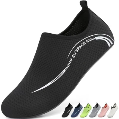 Bild av Sixspace Badskor för damer och herrar, vattenskor, snabbtorkande simskor, strandskor, halkfria, aquashoes, storlekar: 3447, 42 EU