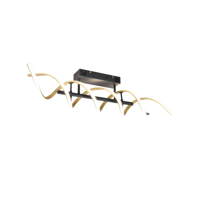 Bild av Trio Lighting LED taklampa Sequence, dimbar, CCT, mässing