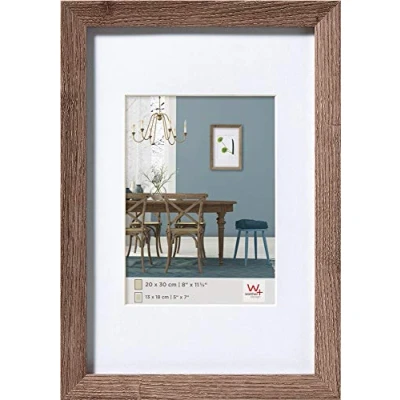 Bild av walther design tavelram valnöt 50 x 70 cm med passepartout, Fiorito träram EF070N