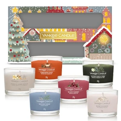 Bild av Yankee Candle doftljus presentset 6 mini fyllda votivljus perfekta julklappar för kvinnor pass till helgdagssamlingen, signatur