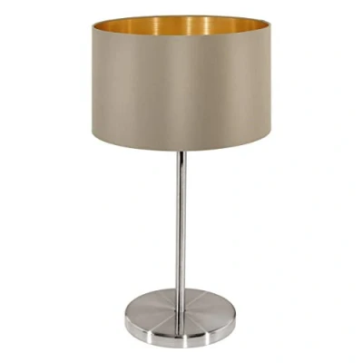 Bild av EGLO MASERLO bordsbelysning matt nickel/taupe, guld