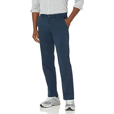 Bild av Amazon Essentials herr rak passform casual stretch kaki byxor, marinblå, 36W/33L L