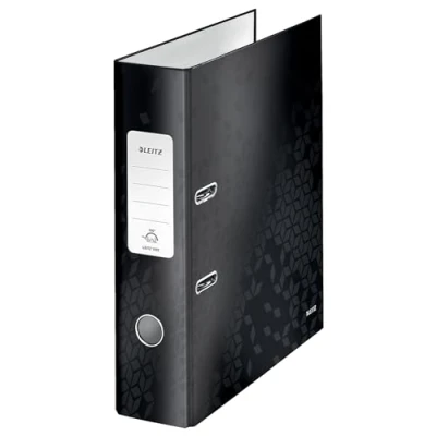 Bild av Leitz WOW Gaffelpärm, A4, 80 mm bred rygg, svart, 10050095, design kan variera