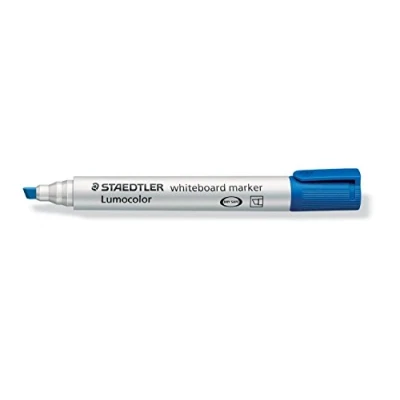 Bild av STAEDTLER Lumocolor Whiteboardpenna Lumocolor® snedskuren spets, 2 5 mm linjebredd, blå