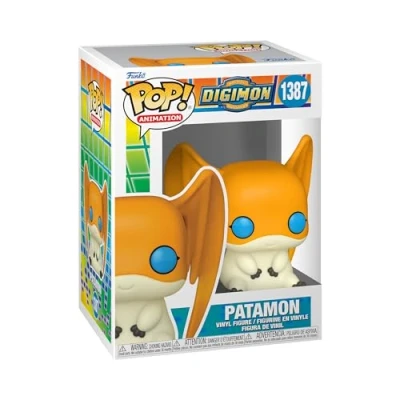 Bild av Funko Pop! Animation: Digimon Patamon vinylsamlarfigur presentidé officiella handelsvaror leksak för barn och vuxna animefans modellfigur samlare display
