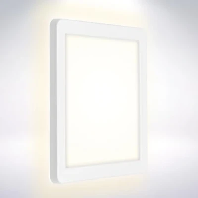 Bild av Briloner Lampa LED utomhu, utomhusvägglampa inkl. bakljuseffekt, utomhustaklampa, badrum 8 watt, 1 200 lumen, 4 000 Kelvin, vit, fyrkantig, 190 x 28 mm (L B H)