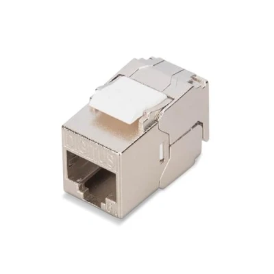 Bild av DIGITUS Keystone modul Cat 6A skärmad 1 st Kompakt utförande RJ45 uttag 500 MHz 10GBase T AWG 26 22 Designkompatibel Med buntband Verktygsfri installation