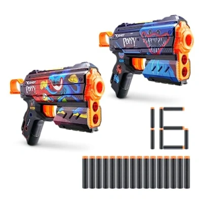 Bild av ZURU X Shot Skins Flux Poppy Playtime dart Blaster, Jumpscare Toony, 16