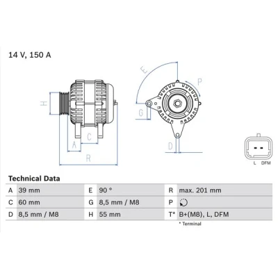Bild av Generator Bosch 0 986 080 400