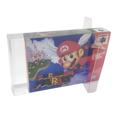 Bild av TRIPHKAR 10 Stycken Transparent Game Cartridge Box Case Protector för SNES N64 Games