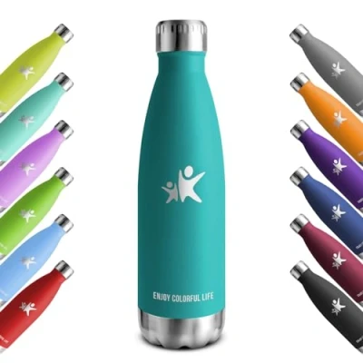 Bild av KollyKolla termosflaska rostfritt stål 750 ml, vakuumtermosflaska, vattenflaska läckagesäker, BPA fri kolsyra, lämplig för sport, skola, universitet, yoga, cykel, camping,