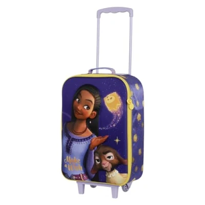 Bild av Karactermania Wish Star Soft 3D resväska, Lila, 17 x 33 52 cm, kapacitet 26 L, En storlek, Mjuk resväska stjärna