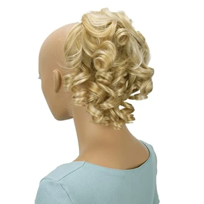 Bild av CAISHA Hårstycke Scrunchie Updo Frisyrer Voluminös Lockigt Bulle Blond Mix G7L