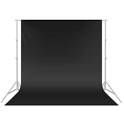 Bild av Neewer 9 x 13 fot/2,8 4 meter fotografi videobakgrund studio bakgrund polyester bakgrundsskärm, bakgrundsstöd ingår inte (svart)