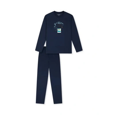 Bild av Schiesser SET Pyjamas, Storlek: 140, Dunkelblau