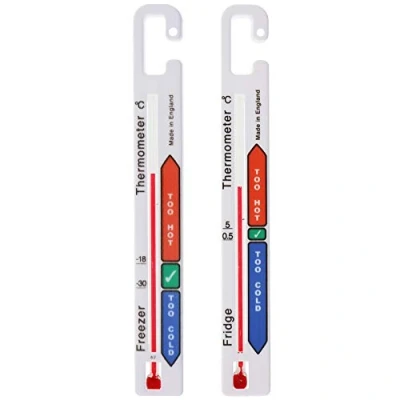 Bild av Thermometer World Tvåpack kylskåp frys termometer paket med färgkodad säkra temperaturzoner perfekt och kyltemperatur