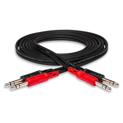 Bild av Hosa Css 202 dubbel 1/4 tum TRS stereo sammankopplingskabel, 2 meter