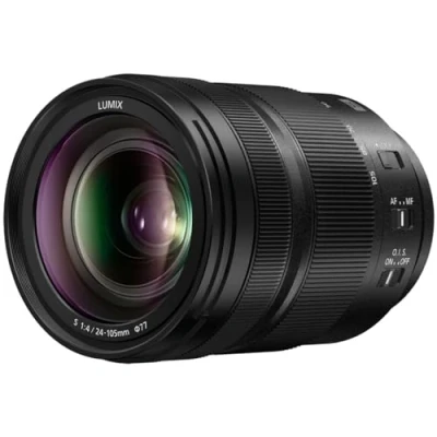 Bild av Panasonic S R24105E LUMIX objektiv (24105 mm, F4.0, makro, O.I.S., filterstorlek 77 damm , stänk och köldsäkrad), svart