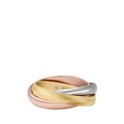 Bild av Fossil Harlow Ringar, Storlek: 52, Silver gold