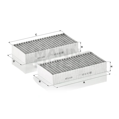 Bild av Filter, kupéventilation Mann filter CUK 26 028 2