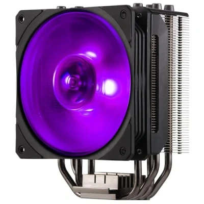 Bild av Cooler Master Hyper 212 RGB Black Edition CPU Luftkylare med LGA1700 Fäste 4 Kontinuerliga Direktkontaktvärmerör Fenor, SF120R Fläkt, Valfri Push Pull Fläktkonfiguration Svart