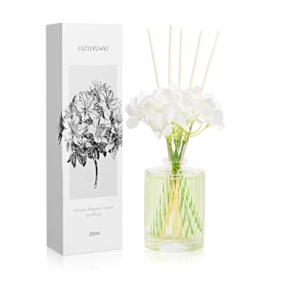 Bild av Rumdoft med 5 doftpinnar 200 ml jasmin vitt te, hem doft reed diffuser luftrenare för sovrum kontor badrum hylla dekor