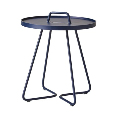 Bild av Cane line On the move side table Sidobord Midnight blue Small Ø: 44 x H: 54 cm