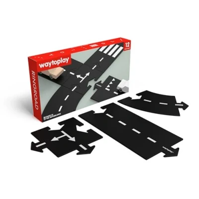 Bild av Waytoplay Ringroad den flexibla leksaksgatan, 12 st. Lek med dina bilar inomhus och utomhus. Tillverkad i Nederländerna
