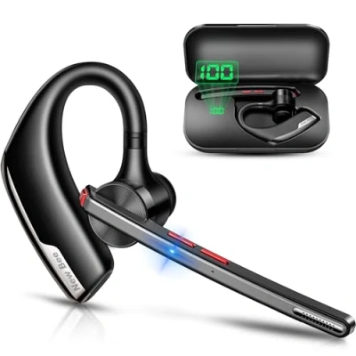 Bild av New Bee Handsfree Headset V5.2 Trådlöst Bluetooth Business med mikrofon Dual ENC Noise Cancelling Ergonomiskt Ultralätt Vikt