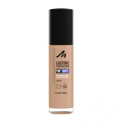 Bild av Manhattan Lasting Perfection 35 HR make up, ultra långvarig flytande färg. 58, mjuk elfenben