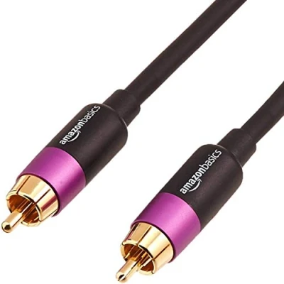 Bild av Amazon Basics PBH 19089 Subwoofer kabel, RCA, 4,6 m, svart