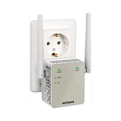 Bild av NETGEAR EX6120 WiFi Range Extender Täcker 2 till 3 rum och 20 enheter med AC1200 Trådlös signalförstärkare Dual band(upp 1 200 MBit/s) kompakt väggpluggsdesign