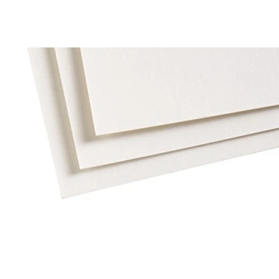 Bild av Clairefontaine Ref 197016C Pastelmatta kortark (paket med 5 ark) 360 gsm kort 24 x 32 cm vit färg speciellt formulerad för användning pasteller
