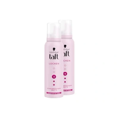 Bild av Schwarzkopf Taft skumbeständiga lockar (2 x 150 ml), stadga 3, hårskum för långvariga lockar, vegansk formel*
