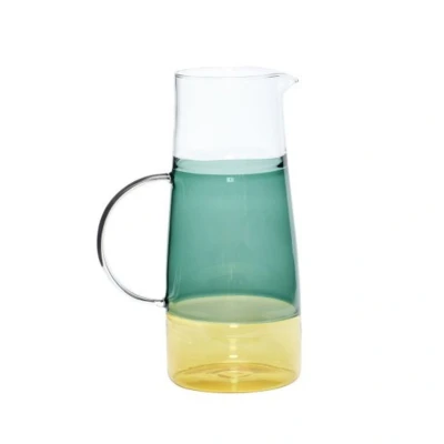 Bild av Hübsch Lemonadekaraff, grön, glas, höjd 25 cm, Ø 10 cm