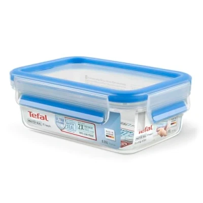 Bild av TEFAL K3021112 MasterSeal FRESH Matlåda Blå 0,55 L Tål Att Frysas Ned Till 40C Håller Maten Fräsch 100% Läckagefri Mikro &amp; Maskindiskssäker 30 års garanti på proudkten Tillverkad i Tyskland