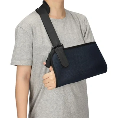 Bild av supregear Armslynga, Lätt Justerbar Stödrem för Rotatorkappa, Skulderskada, Brutna &amp; Frakturerade Ben, Nätortos Armhandled, Armbåge, Vadderad Höger och Vänster Arm, Män Kvinnor, Blå, L