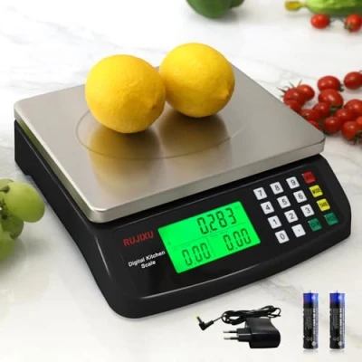 Bild av Professionell köksvåg 30 kg digital rostfritt stål elektronisk st skalräkning &quot;med LCD matvågar för multifunktionell mat