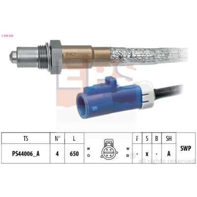 Bild av EPS 1.998.300 Sonde lambda Made in Italy OE Equivalent chauffé, planaire, Filetage prégraissé FORD: Focus 3, C Max 2, 2